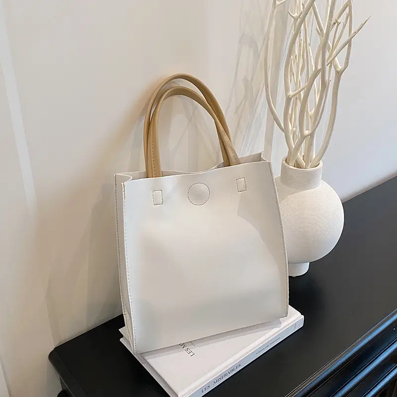 White Leather Shoulder Bag for Girls 2025 Spring - Image 4