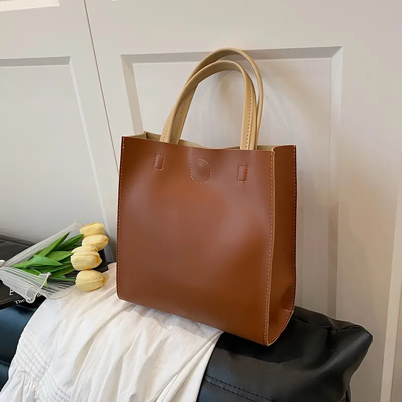 White Leather Shoulder Bag for Girls 2025 Spring - Image 6