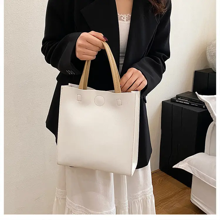 White Leather Shoulder Bag for Girls 2025 Spring — feature 17