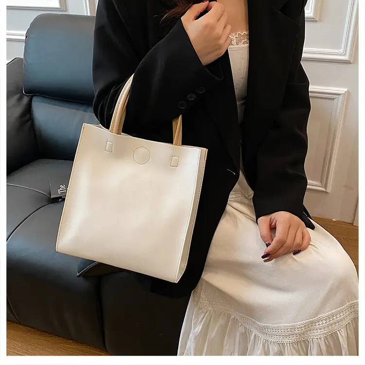White Leather Shoulder Bag for Girls 2025 Spring — feature 18