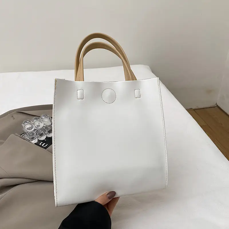 White Leather Shoulder Bag for Girls 2025 Spring - Image 2