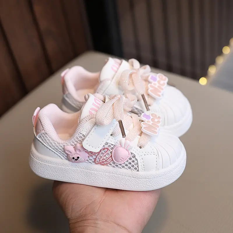 Baby Shoes White Mesh Single Breathable Toddler - Image 5