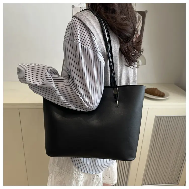 2025 Women's Leather Shoulder Tote Bag Brown Large Capacity — feature 11
