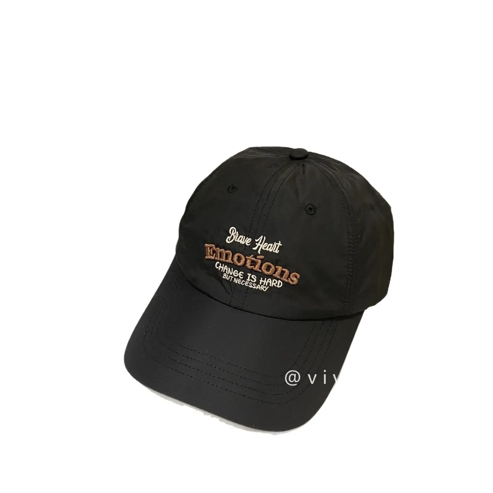 Women's Black Embroidered Baseball Cap "Be Your Best Friend"