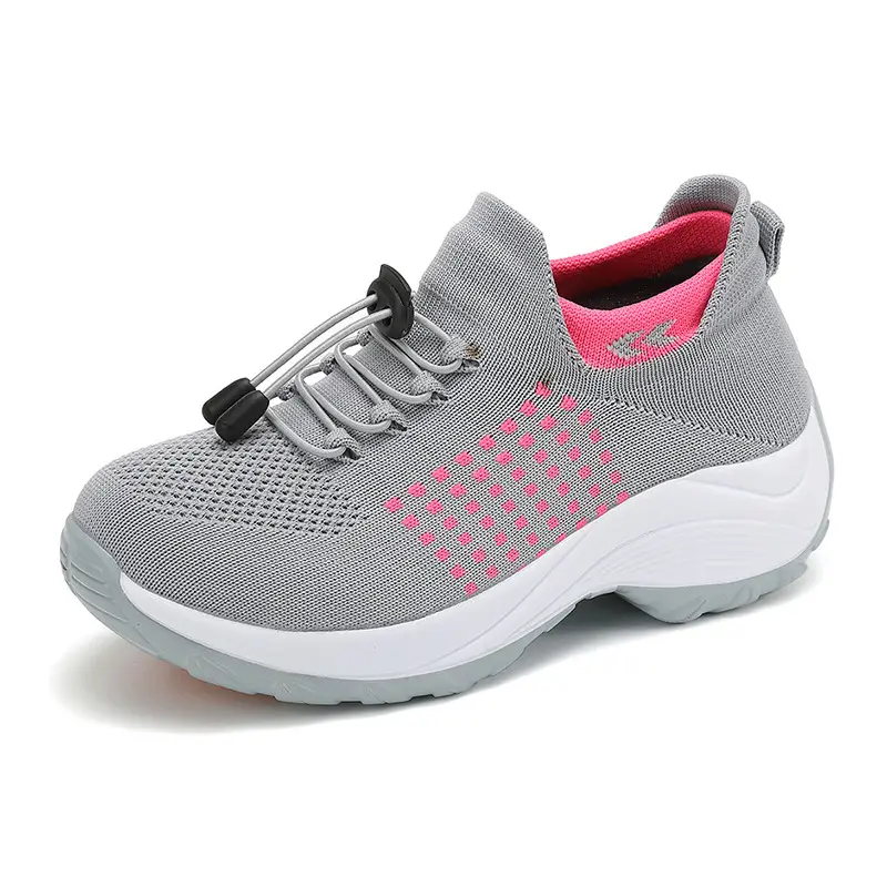 Cross-border Explosions Upgraded Non-slip plus size Women's Shoes Mother Shoes Socks Shoes Casual Flying Weaving Women's Shoes Shake Shoes for Women - Image 12