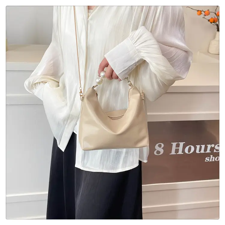 Pink Pearl Handle Shoulder Bag for Women — feature 18