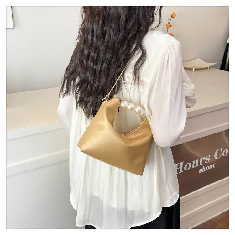Pink Pearl Handle Shoulder Bag for Women — feature 21