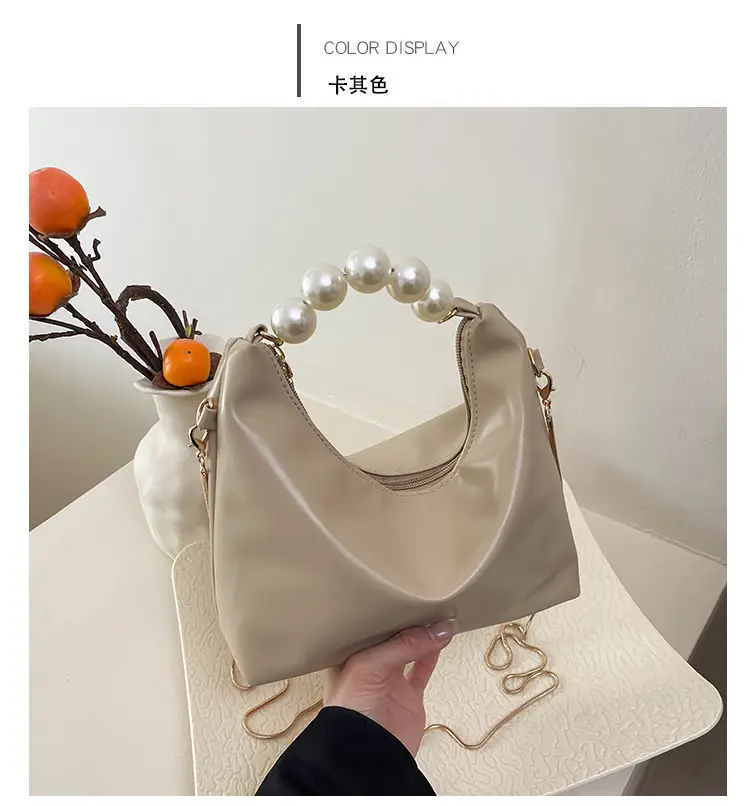 Pink Pearl Handle Shoulder Bag for Women — feature 27