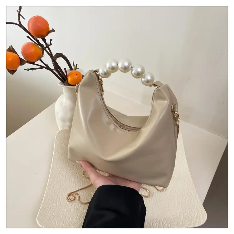 Pink Pearl Handle Shoulder Bag for Women — feature 30