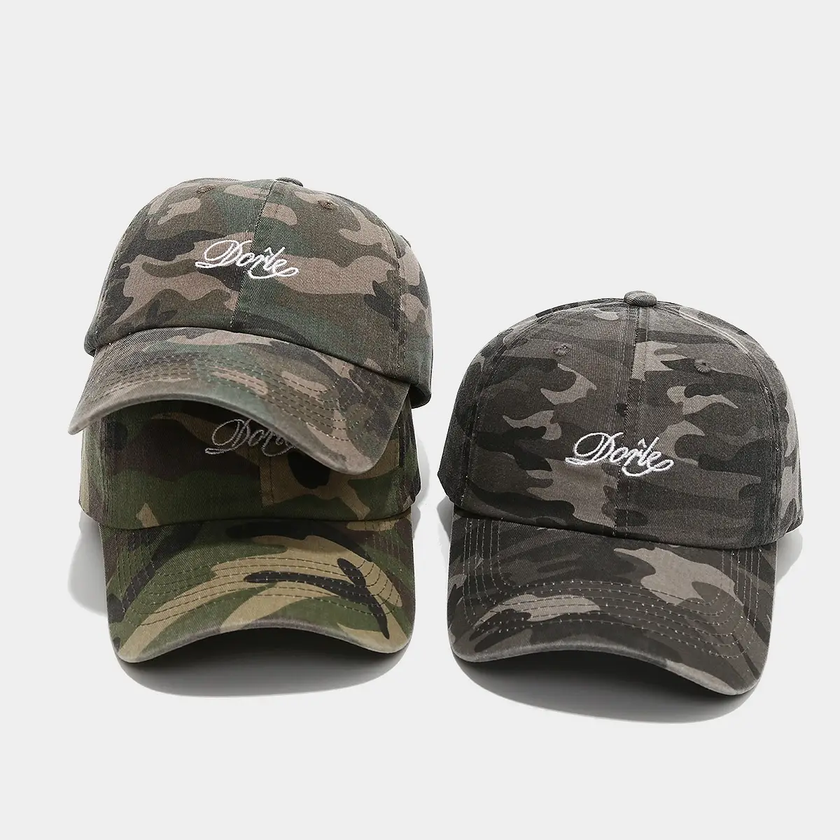 American Camouflage Baseball Caps Women's Washed Old Soft Top Breathable Sun Protection Cap Men's Tooling Vintage Sun Hat — feature 3