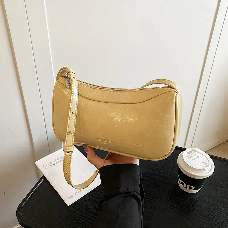 Women Shoulder Bag Tan Leather Commuter Bag 2025 Spring - Image 5