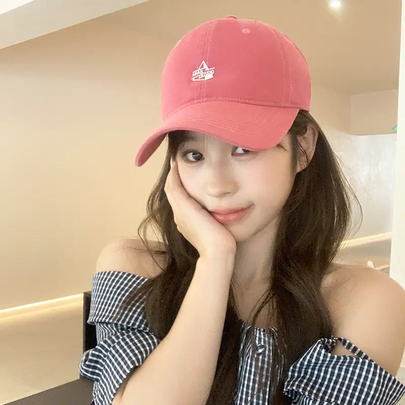 Pink Baseball Cap with Logo for Women Spring Autumn Wear - Image 14