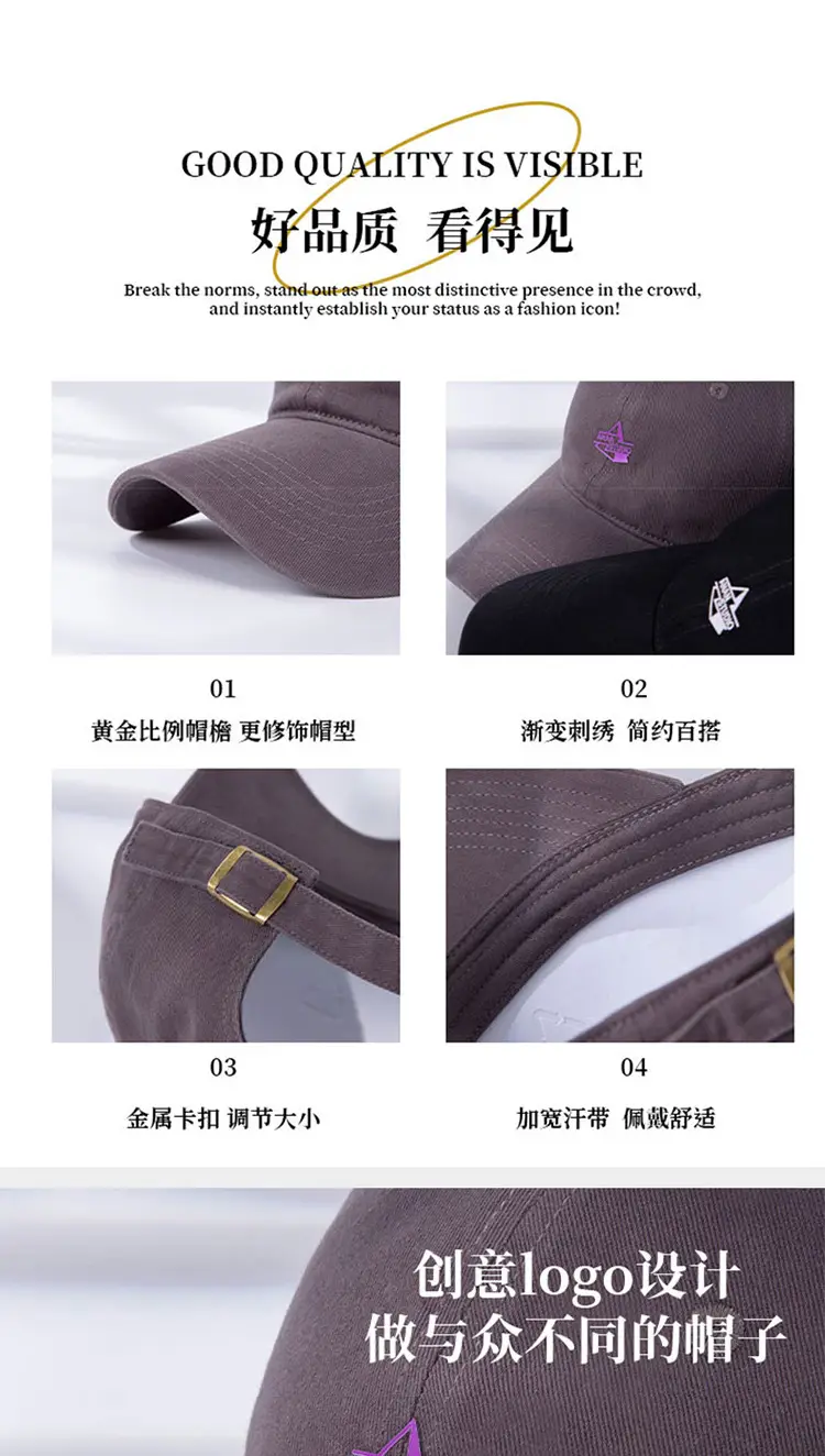 Pink Baseball Cap with Logo for Women Spring Autumn Wear — feature 10