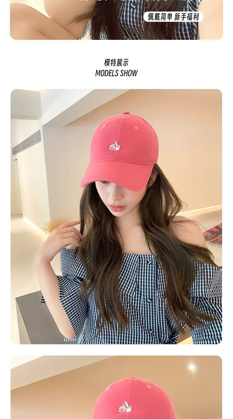 Pink Baseball Cap with Logo for Women Spring Autumn Wear — feature 15
