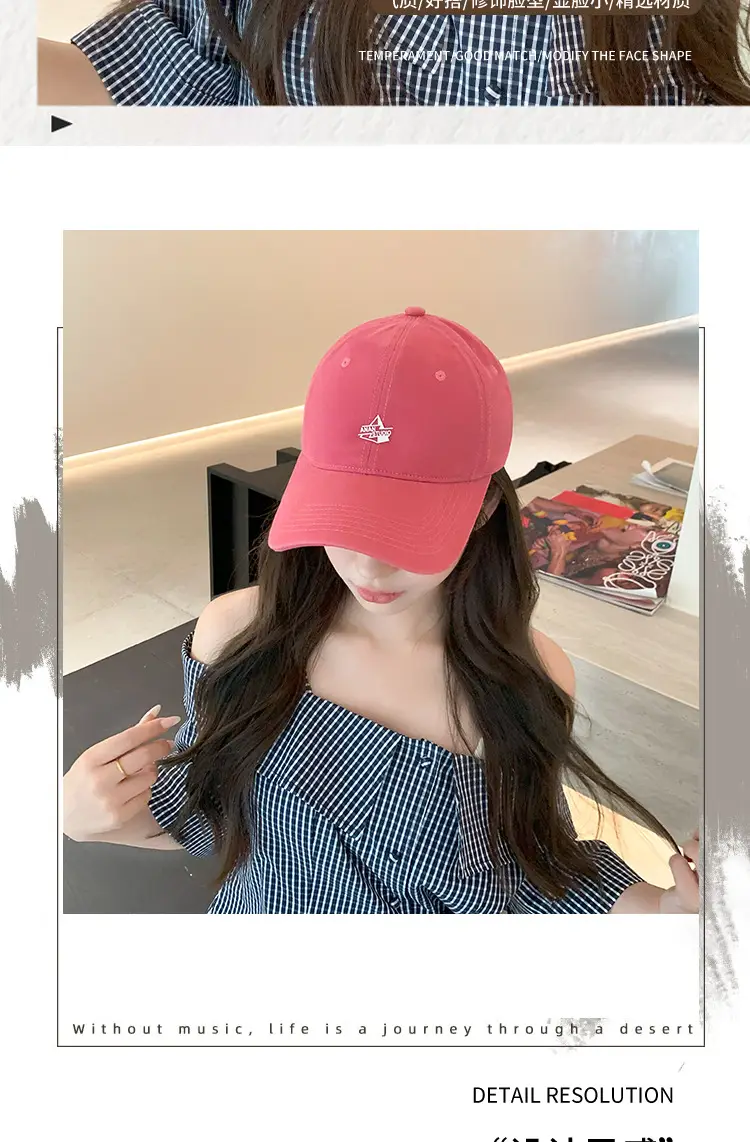 Pink Baseball Cap with Logo for Women Spring Autumn Wear — feature 8