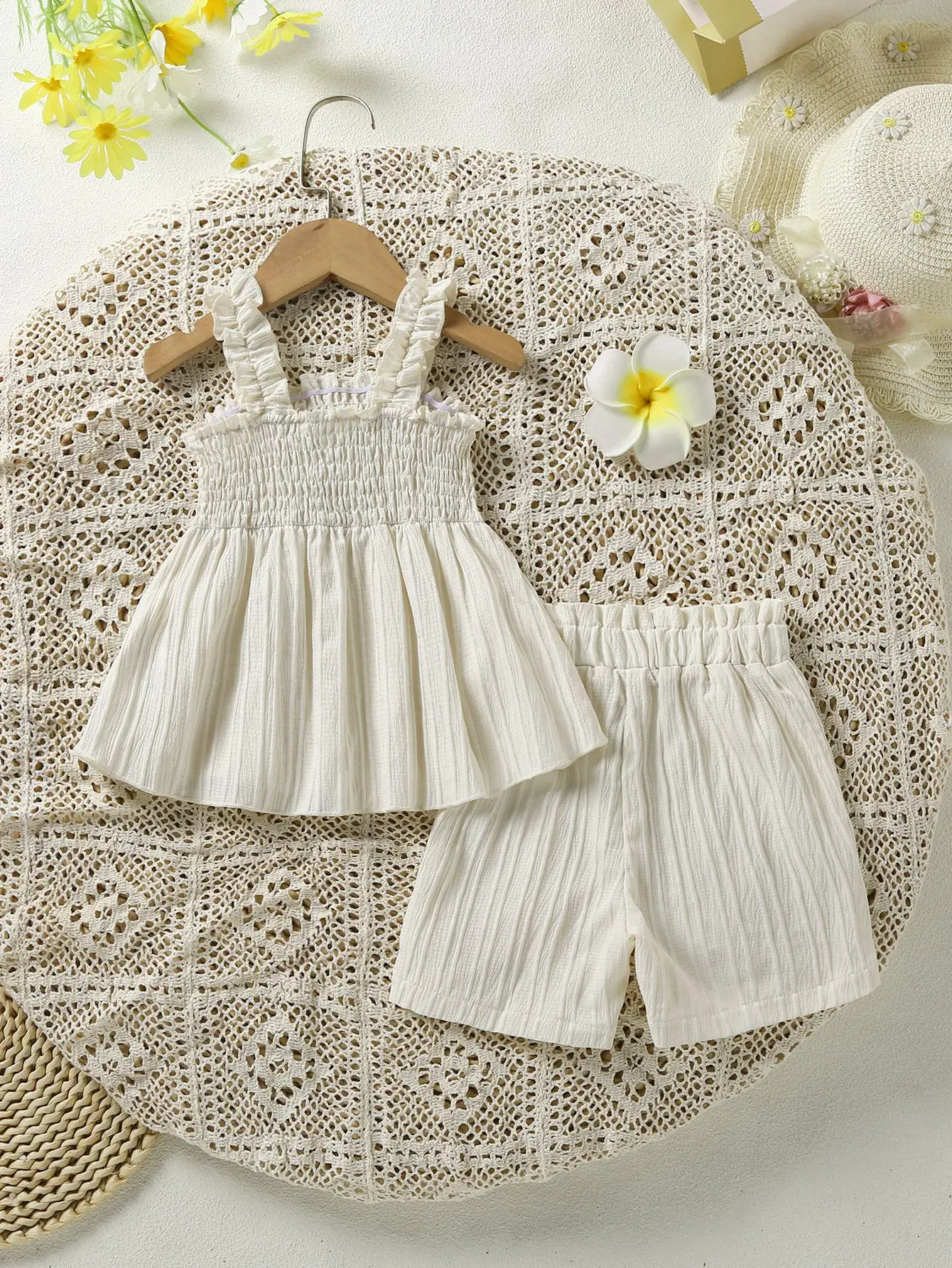 Girls' Blue Floral 2-Piece Suit with Shorts — feature 10