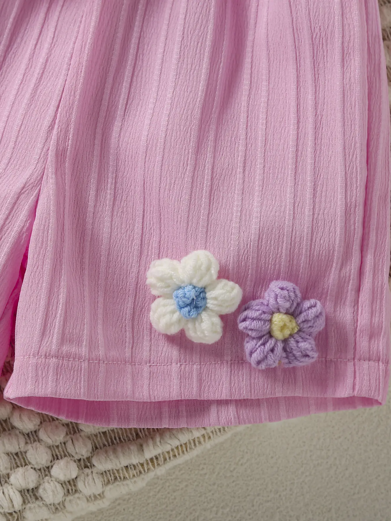 Girls' Blue Floral 2-Piece Suit with Shorts — feature 28