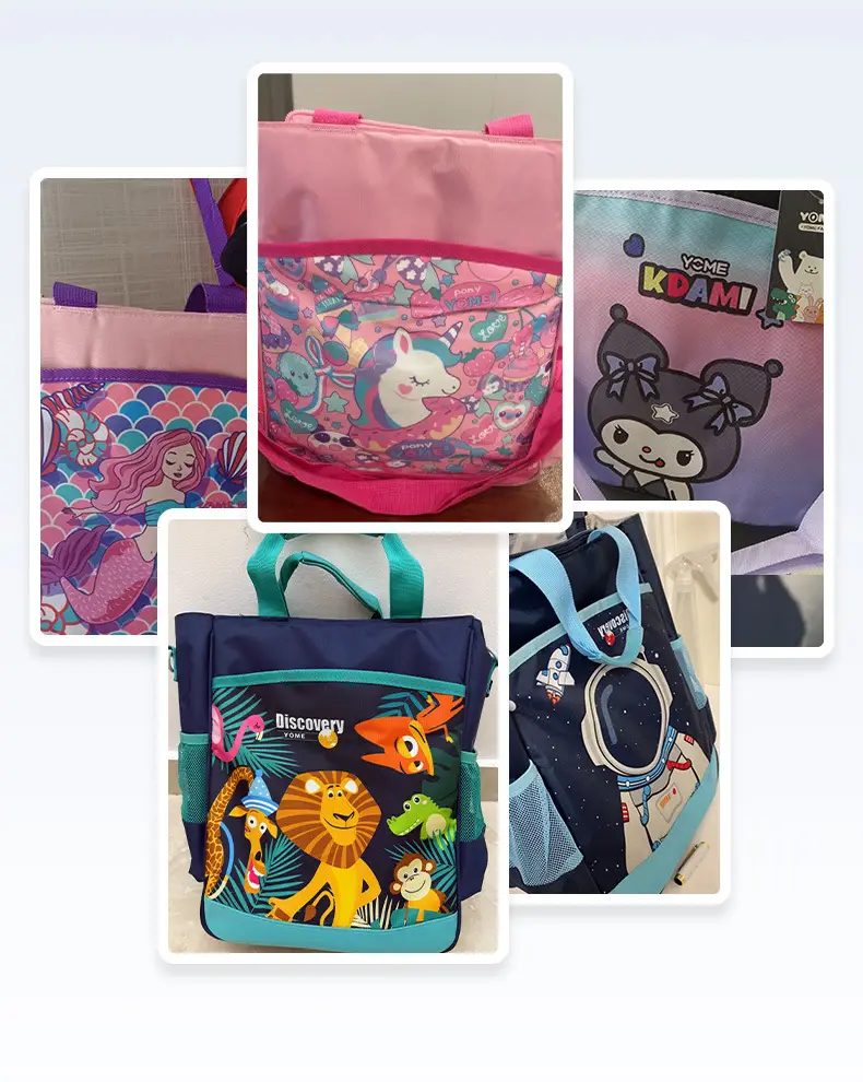 Yomi Unicorn Handheld School Bag Purple Black — feature 2
