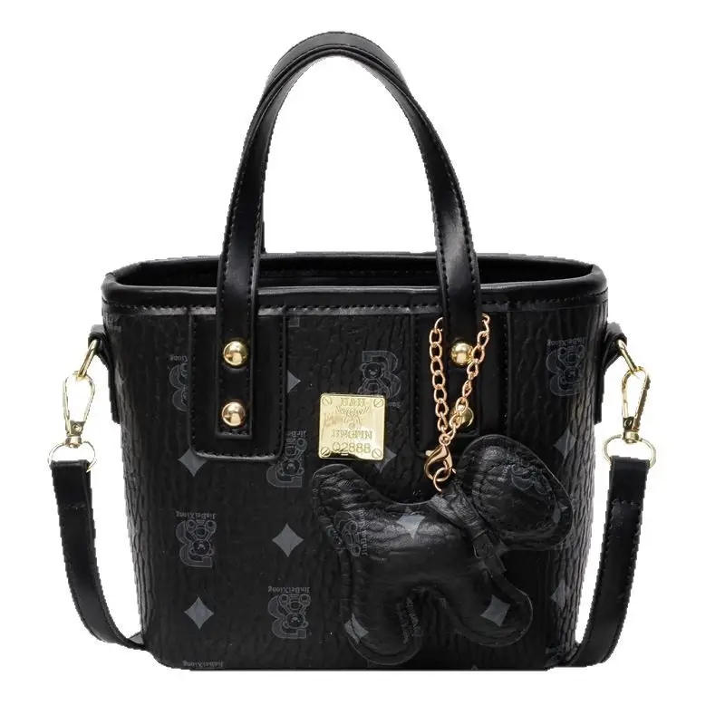 Women's Korean Printed Shoulder Crossbody Bag Brown Beige - Image 10