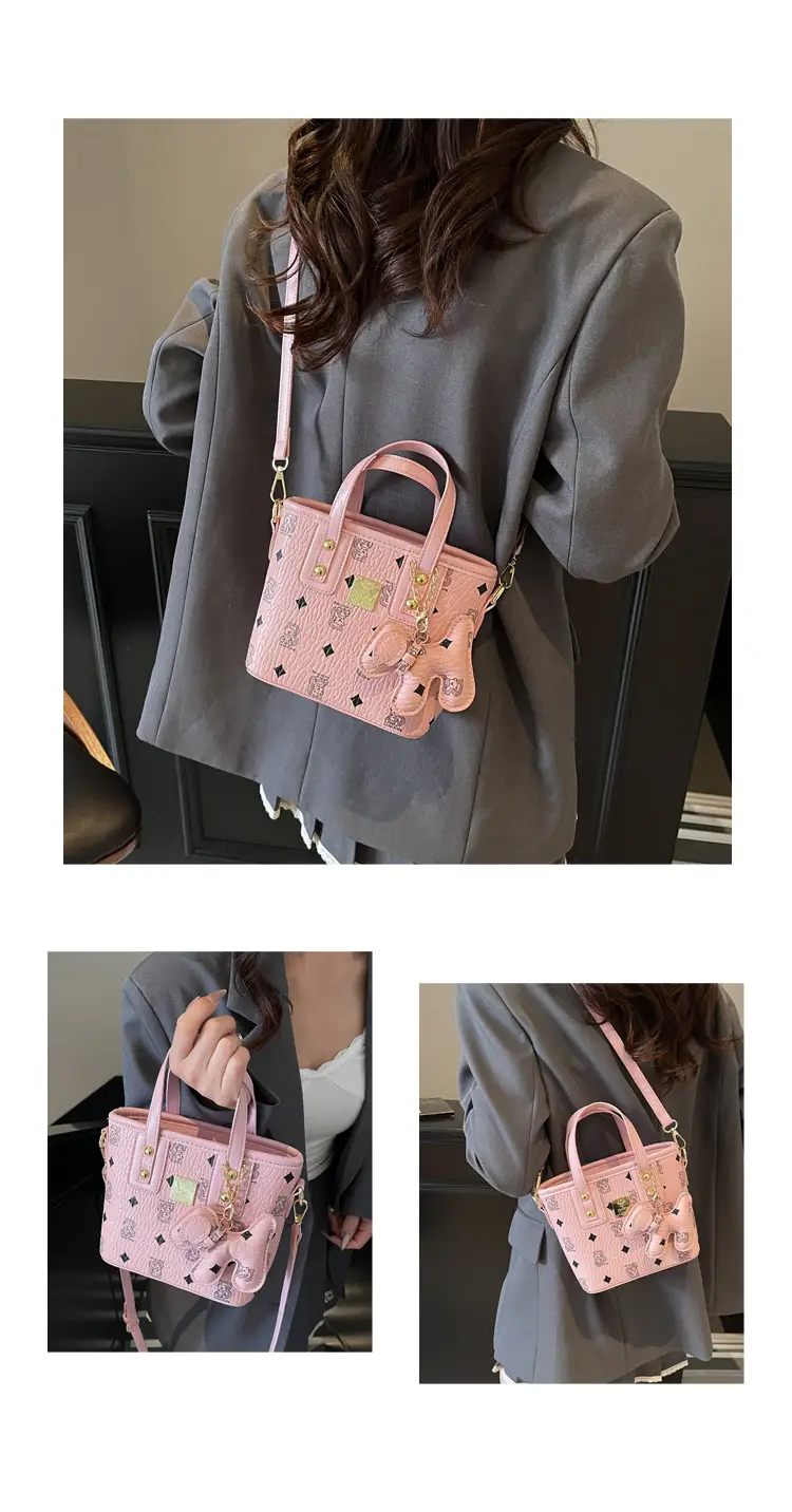 Women's Korean Printed Shoulder Crossbody Bag Brown Beige — feature 12