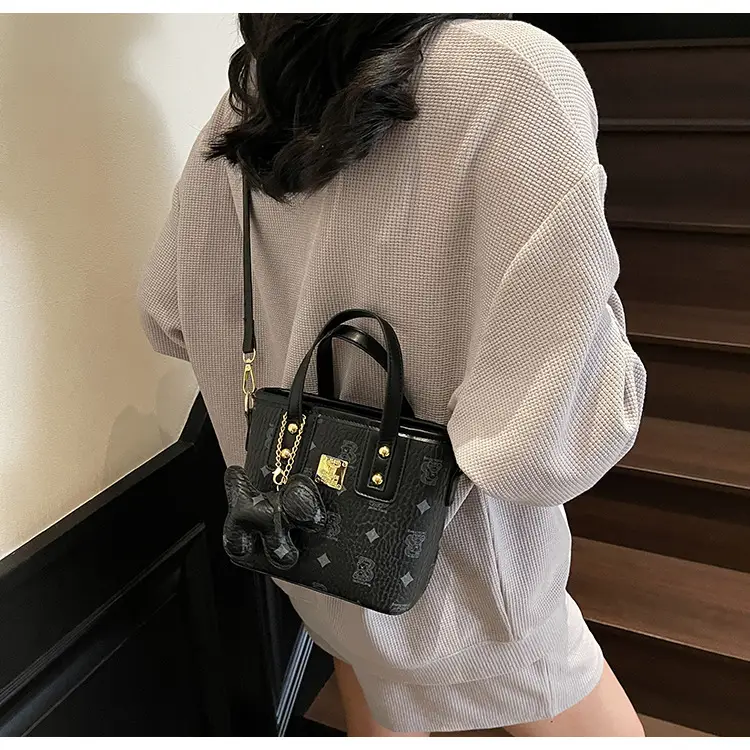 Women's Korean Printed Shoulder Crossbody Bag Brown Beige — feature 18