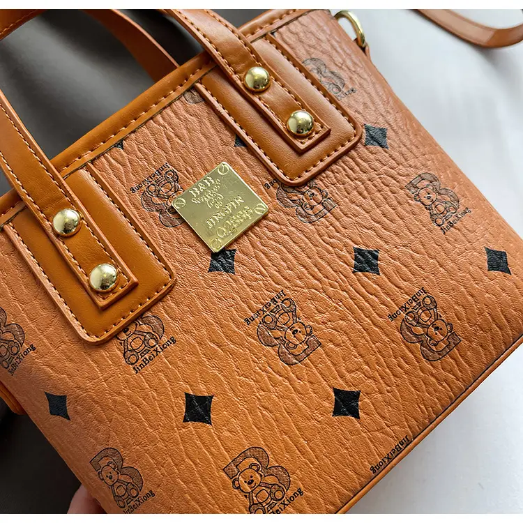 Women's Korean Printed Shoulder Crossbody Bag Brown Beige — feature 30