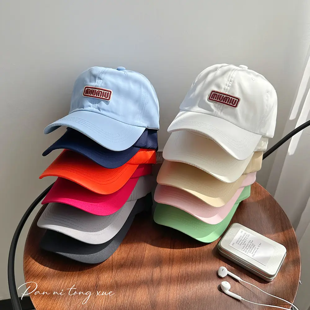 Beige Embroidered Baseball Cap for Boys Girls Outdoor Sports - Image 12