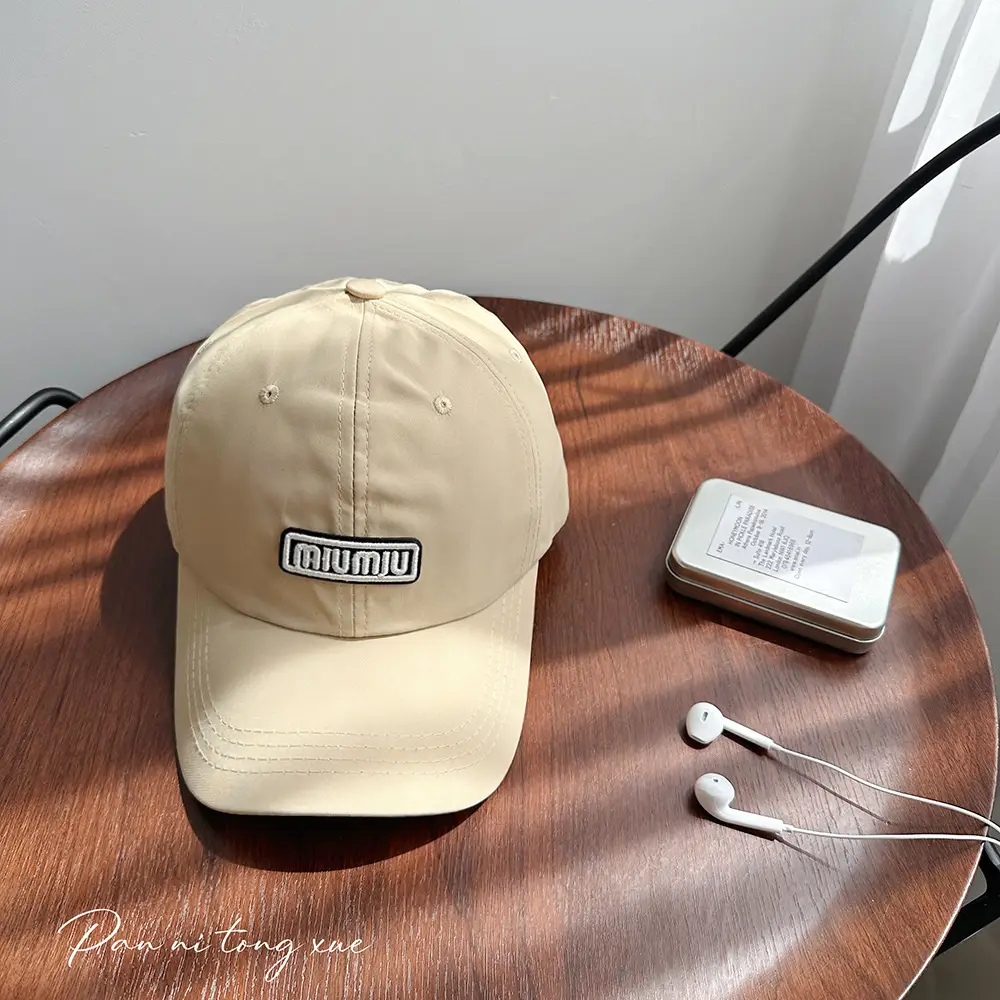 Beige Embroidered Baseball Cap for Boys Girls Outdoor Sports - Image 8