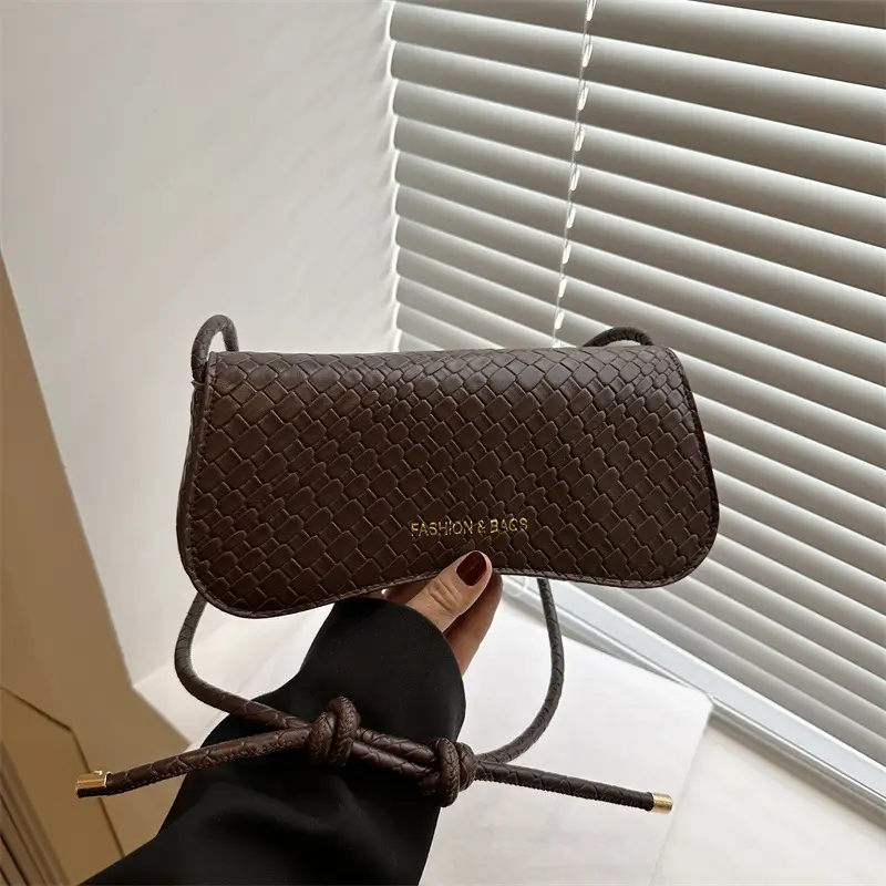 2025 Square Bag with Textured Leather Strap - Image 3