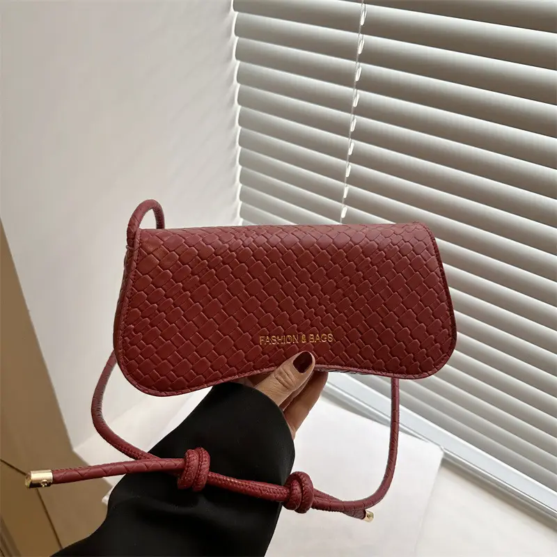 2025 Square Bag with Textured Leather Strap - Image 4