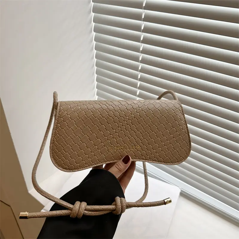 2025 Square Bag with Textured Leather Strap - Image 5