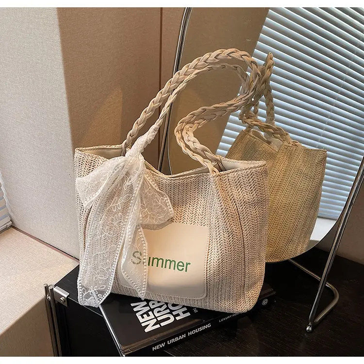 Women Cross-Brown Straw Bag Large Capacity 2025 — feature 12