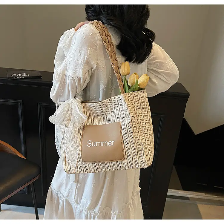 Women Cross-Brown Straw Bag Large Capacity 2025 — feature 17