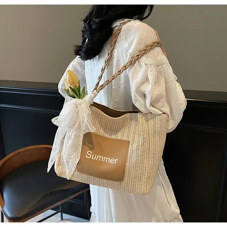 Women Cross-Brown Straw Bag Large Capacity 2025 — feature 19