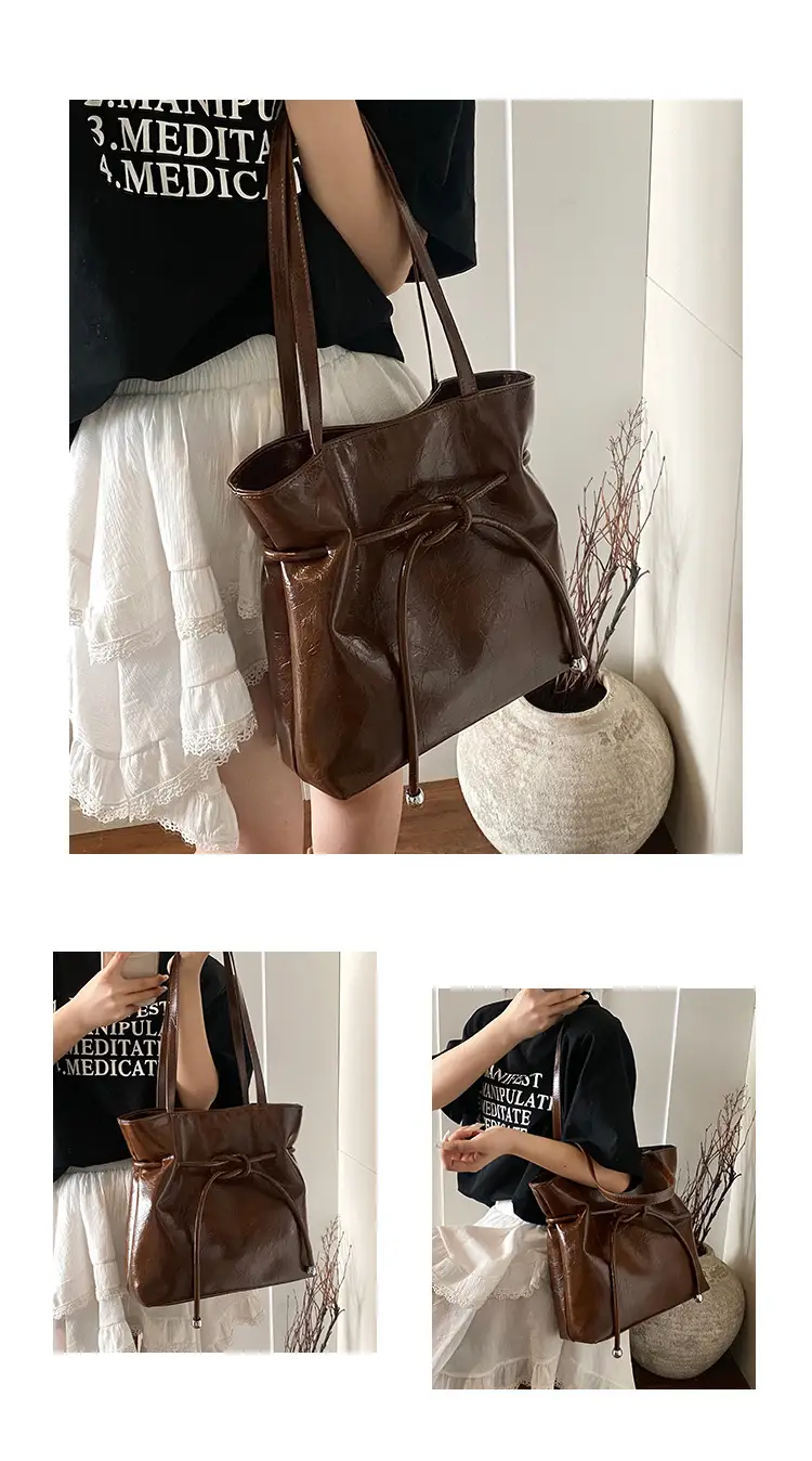 Brown Leather Shoulder Crossbody Bag for Women — feature 8