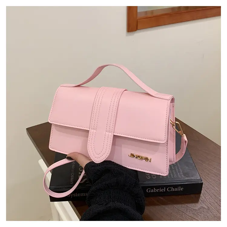 Women's 2025 Spring Letter Square Bags Pink White Black — feature 11