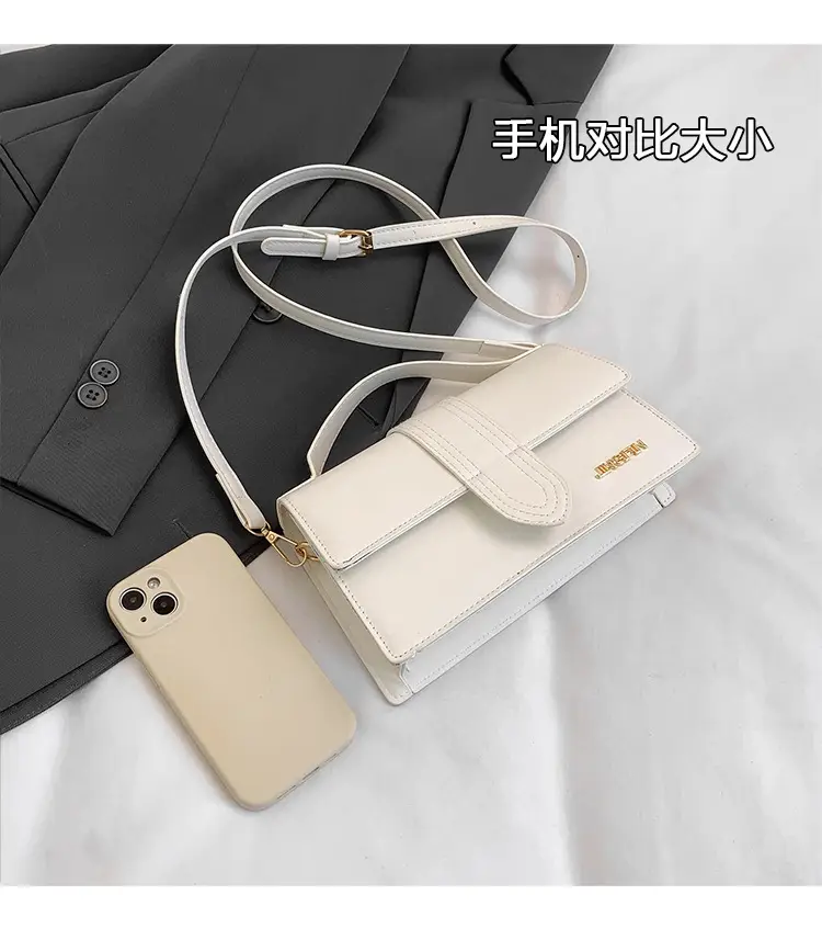 Women's 2025 Spring Letter Square Bags Pink White Black — feature 4