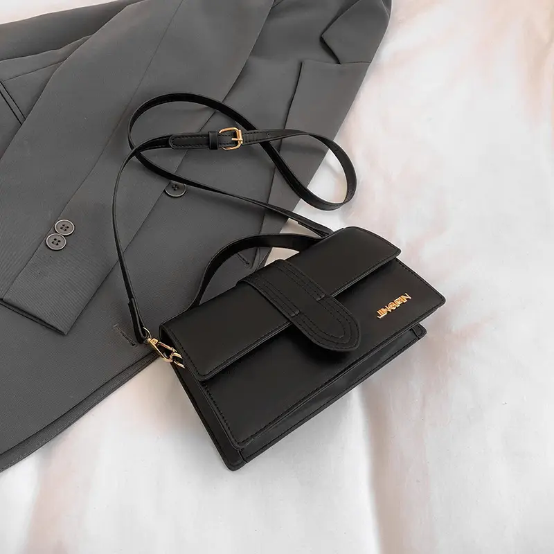 Women's 2025 Spring Letter Square Bags Pink White Black - Image 3