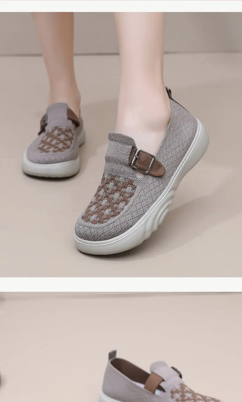 Spring and Autumn New Style Shoes for Women, Plaid Casual Women's Shoes, Slip-On Shoes, Comfortable, Breathable, Lightweight Women's Shoes — feature 17
