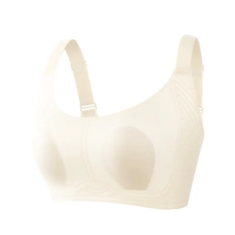 Jelly Strip Big Chest and Small Underwear Traceless Rabbit Ear Cup plus size 100.00kg Breast Bra Traceless Thin Summer