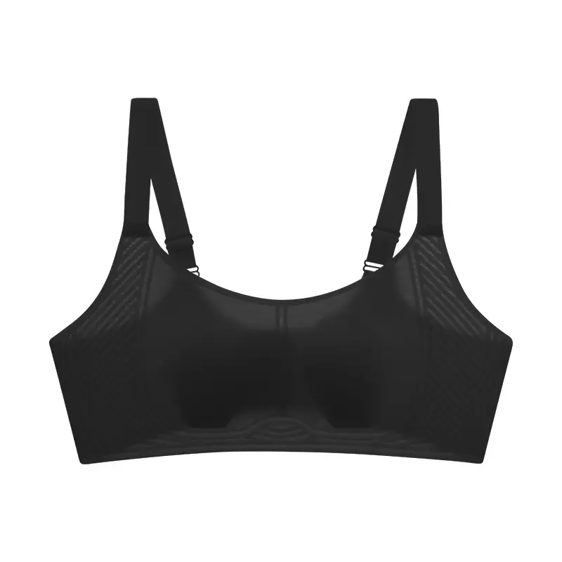 Jelly Strip Big Chest and Small Underwear Traceless Rabbit Ear Cup plus size 100.00kg Breast Bra Traceless Thin Summer