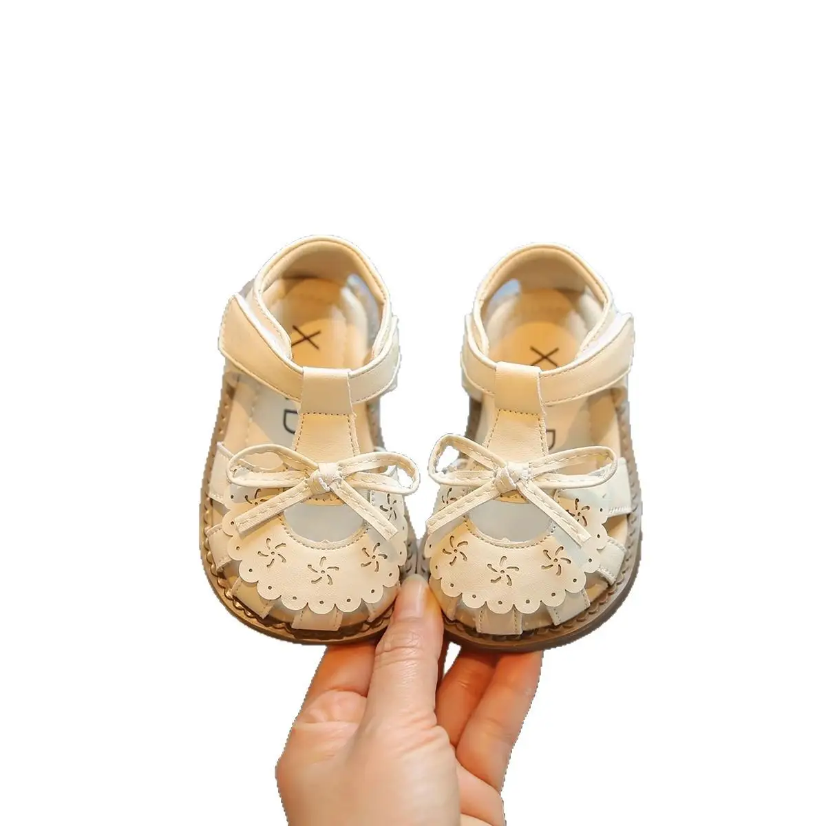 Baby's White Bow Sandals All Match