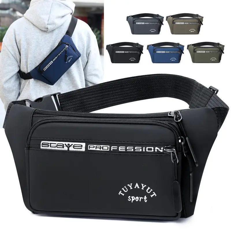 Scaya Fashion Multifunctional Sports Chest Bag Black - Image 7