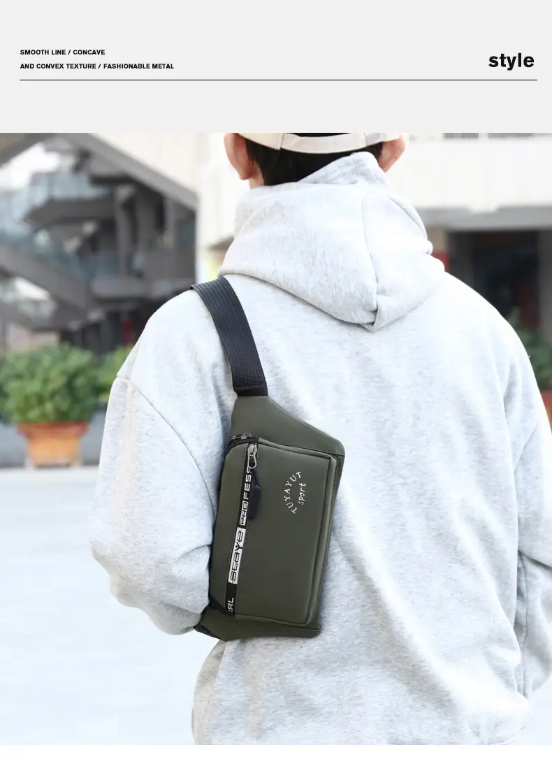 Scaya Fashion Multifunctional Sports Chest Bag Black — feature 26