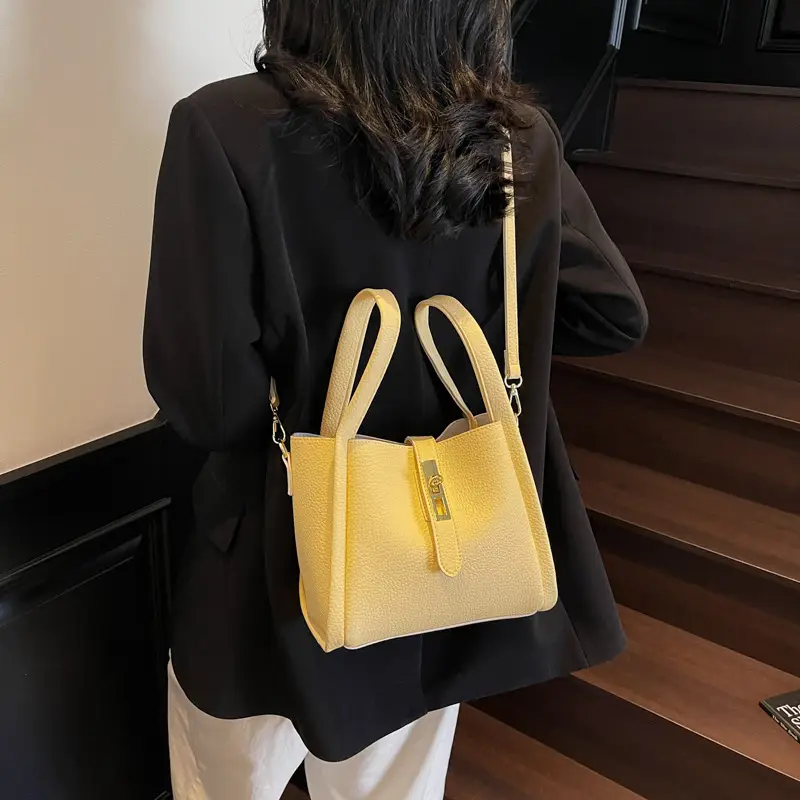 Women's Litchi Pattern Shoulder Bag 2025 New Fashion