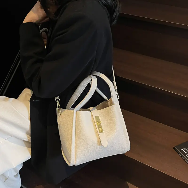 Women's Litchi Pattern Shoulder Bag 2025 New Fashion