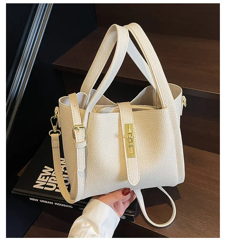 Women's Litchi Pattern Shoulder Bag 2025 New Fashion — feature 1