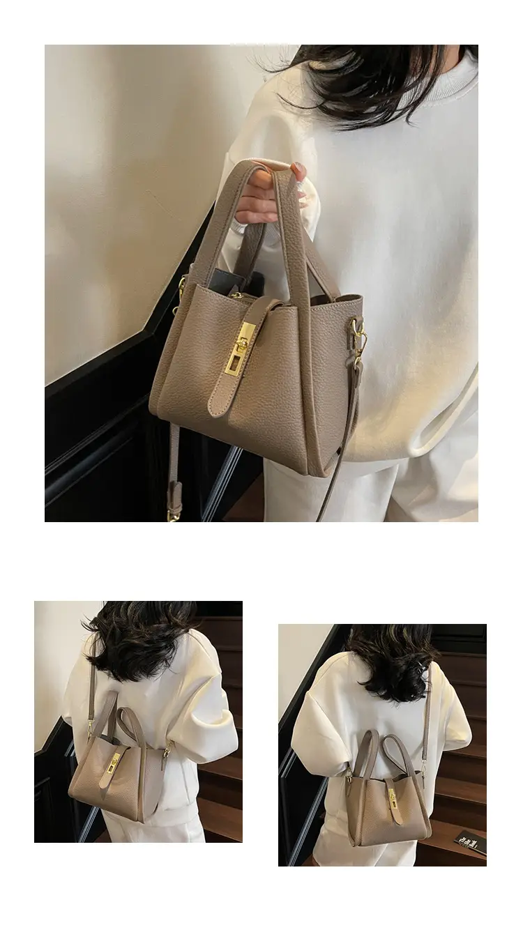 Women's Litchi Pattern Shoulder Bag 2025 New Fashion — feature 17