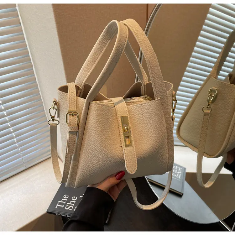 Women's Litchi Pattern Shoulder Bag 2025 New Fashion — feature 43