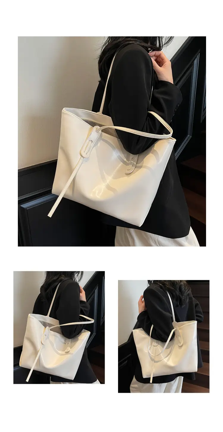 Women's Yellow Leather Tote Bag Large Capacity 2025 — feature 11